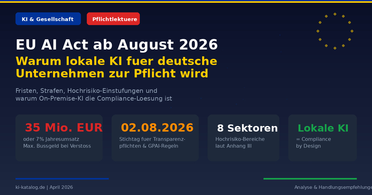 EU AI Act ab August 2026: Warum lokale KI für deutsche Unternehmen zur Pflicht wird