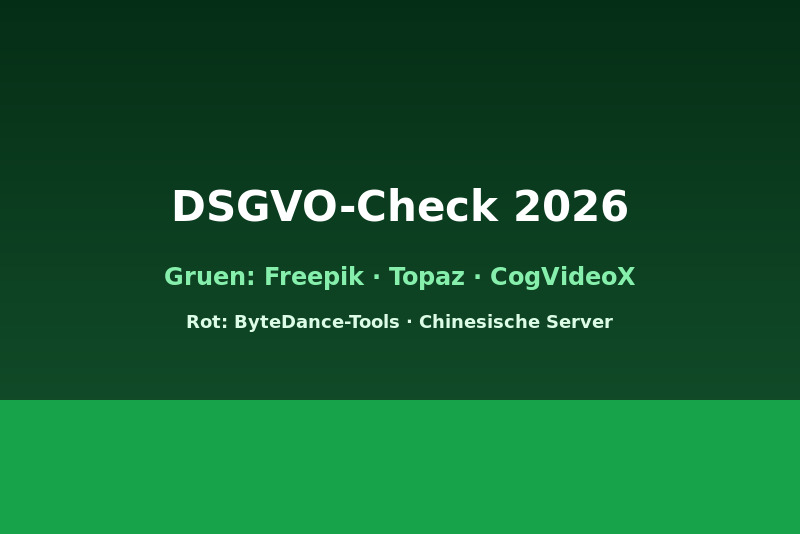 DSGVO-Ampel für KI-Bild und Video Tools